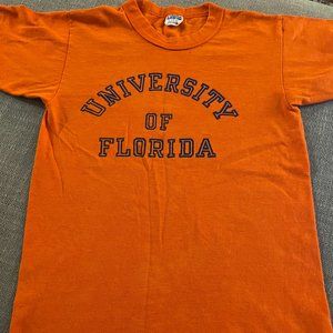 VINTAGE Orange/Blue FLORIDA Shirt YOUTH L / WOMENS XXS